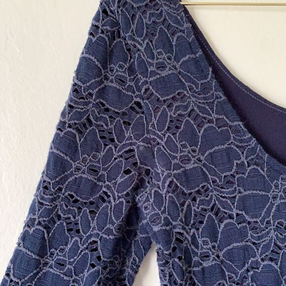 Free People Blue Lace Mini Dress XS - Picture 6 of 6